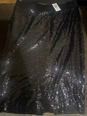 torrid Black Sequin Pencil Skirt